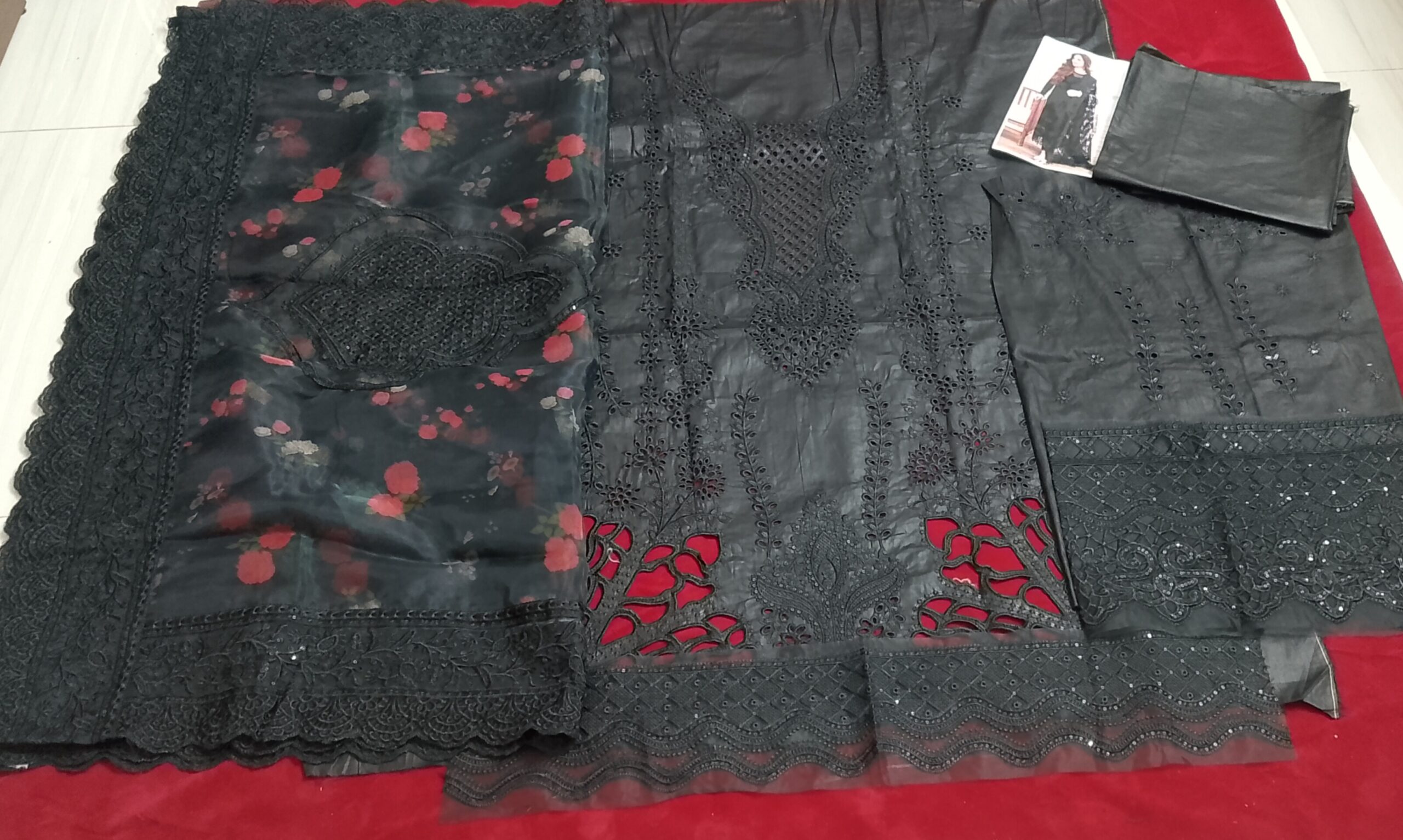 Miraah Premium Embroidered Luxury Cotton – Midnight Onyx Tapestry - Image 4