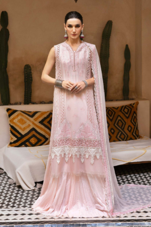 Miraah Premium Embroidered Luxury Cotton – Ivory Onyx Symphony